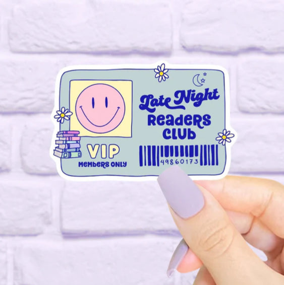 Late Night Readers Club card