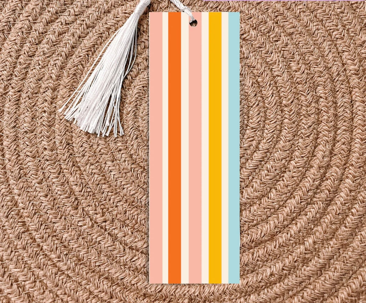 Summertime Rainbow bookmark with tassle