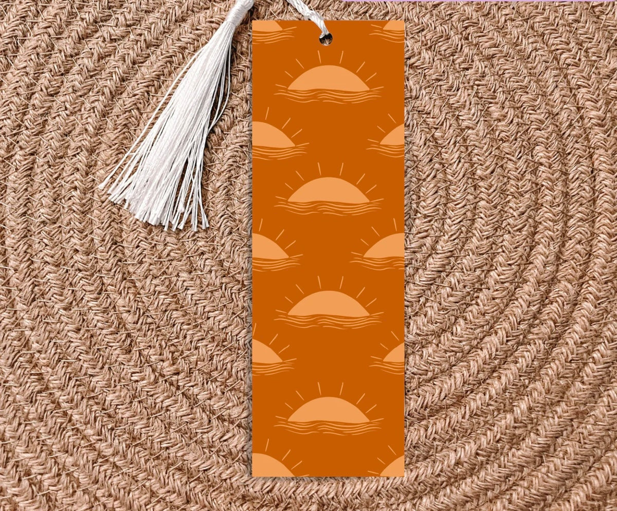 Sunset bookmark with tassle